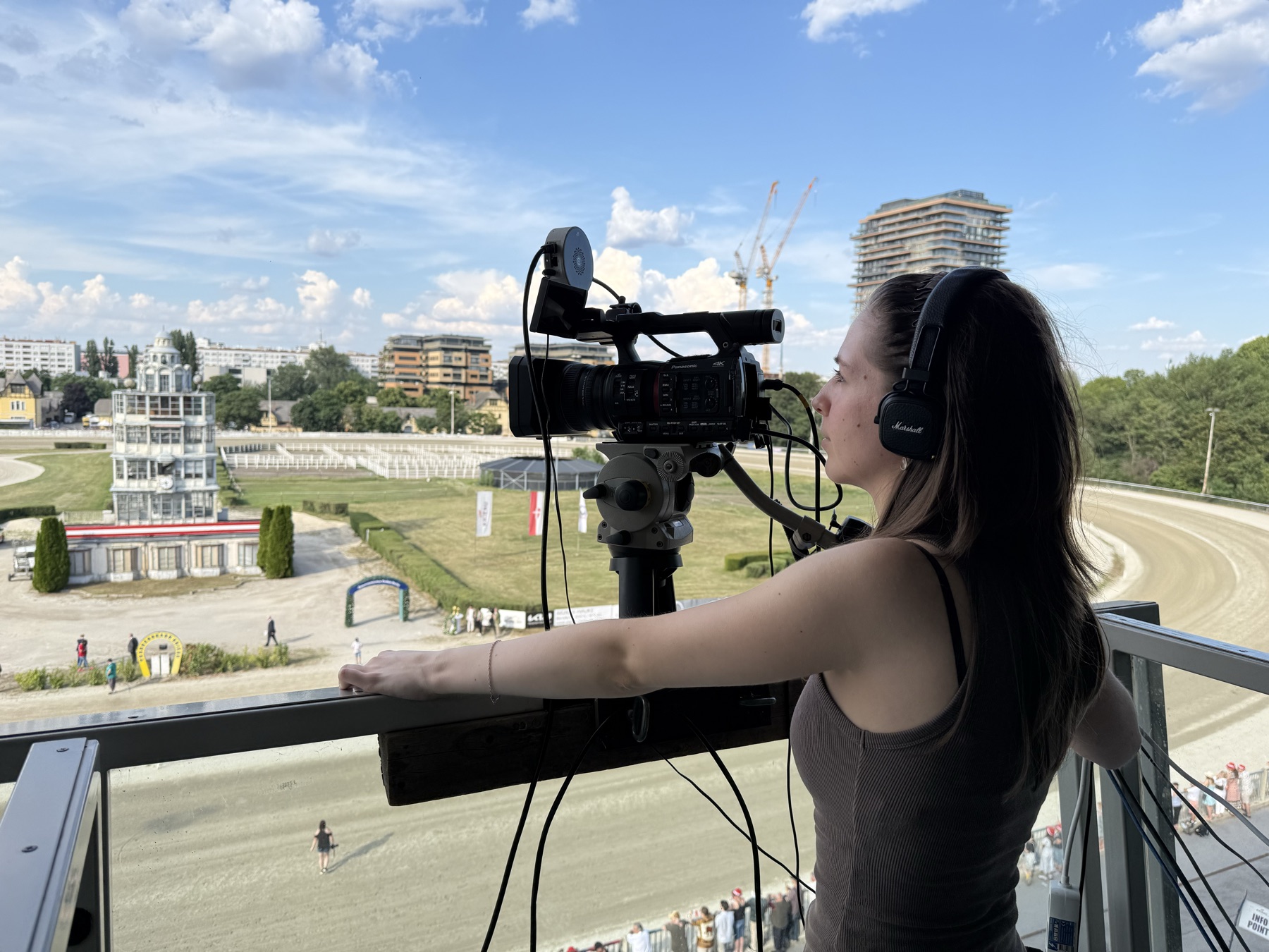 Krieau Derby racecourse from a trackside camera position