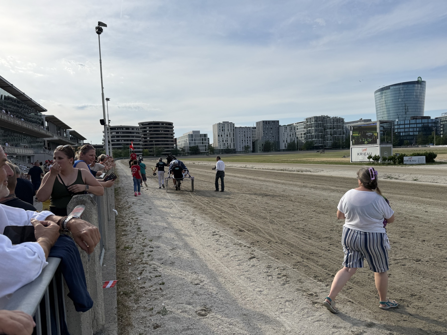 Krieau Derby ground-level trackside view