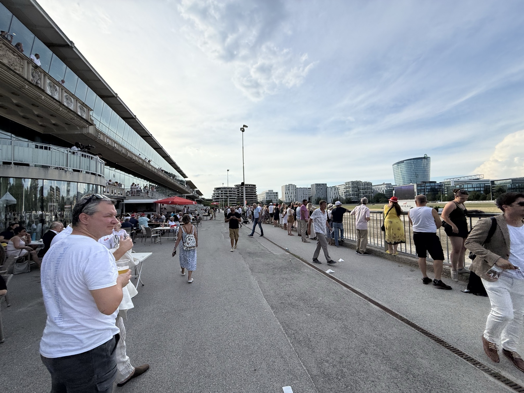 Krieau Derby walkway and trackside crowd